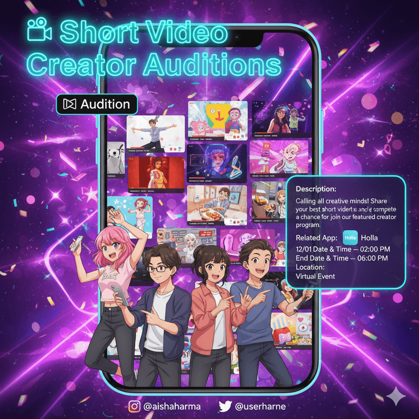 🎬 Short Video Creator Auditions